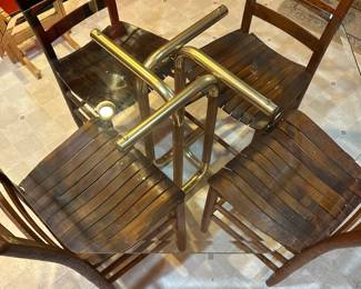 Round Glass Kitchen Table w/ Four Chairs