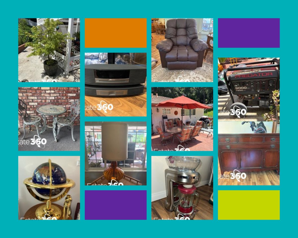 White Brown Clean Grid Interior Design Photo Collage
