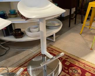 Pair of Swivel Retro Stools