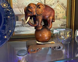 Carved Circus Elephant