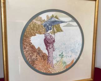 Geisha Paper Art Signed Kevin Dyer