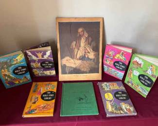 Vintage Childrens Books with Puzzle