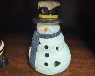 Snowman votive holder