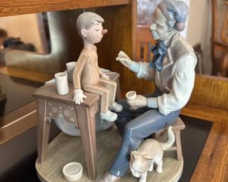 Lladro The Puppet Master and Cat