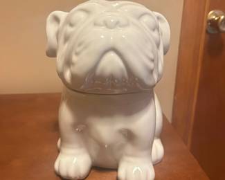 Bulldog cookie jar