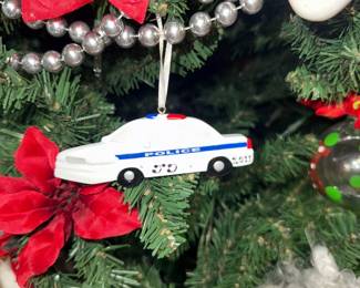Police Car christmas tree ornament