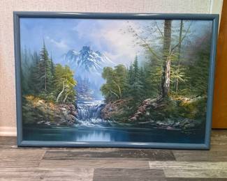 Oil painting landscape on canvas framed