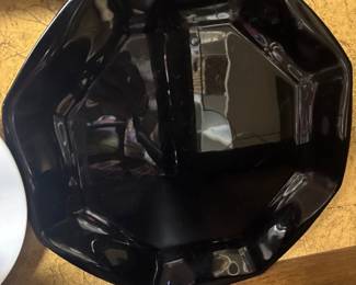 Arcoroc Black Glass Octagon Salad Plate