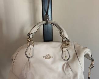 Coach Colette Cream Leather Satchel