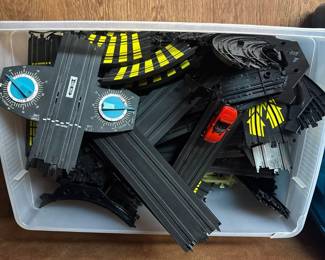 vintage Tyco slot car racing track accessories