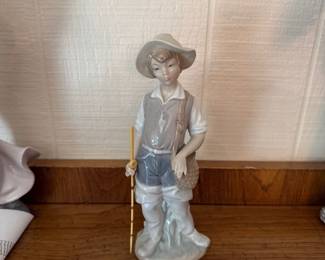 Lladro Boy Going Fishing