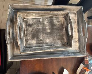 Gracie Oaks Imagen Solid Wood Tray