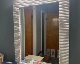White Wave Mirror