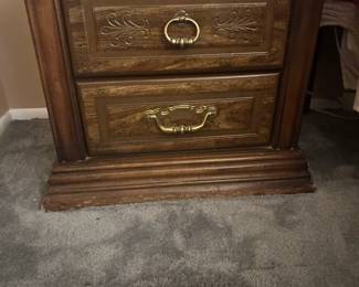 Maple 2 drawer nightstand