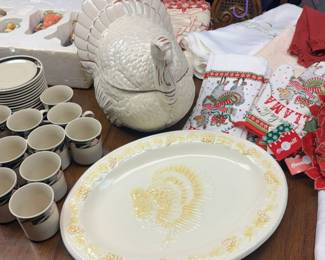 Thanksgiving Platter and soup tureen