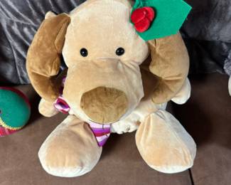 Plush Christmas Dog