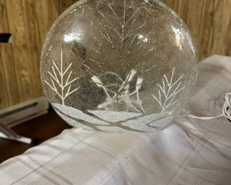 Clear Glass Winter Ornament