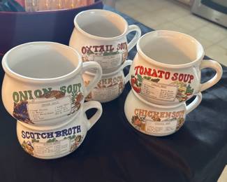 vintage soup mugs