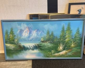 antique oil painting from the 1970s