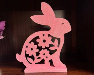 Metal Bunny Decor
