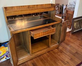 1960s French Regency Cherry Wood Bar Cabinet