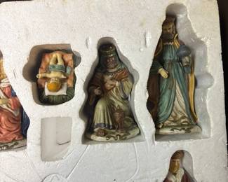 vintage International Silver Co. Christmas Deluxe 10-piece Nativity Boxed Set