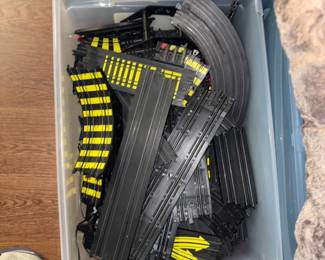 Vintage Tyco Super Cliff Hangers with Nite Glow Slot car track set