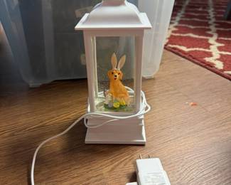 Raz Imports Lighted Glitter Water Easter Lantern