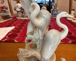 Lladro Nao Preening Cranes