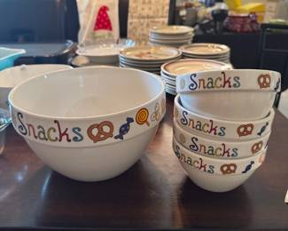 Ceramic "Snacks" Bowls
