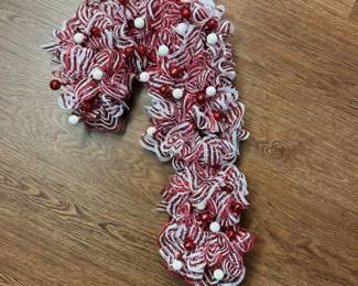 Candy Cane Mesh Door Decor