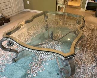 Great glass top coffee table