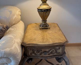 Side tables and lamps