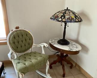 Eastlake marble top table