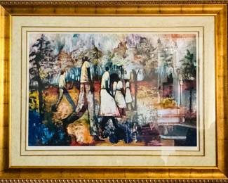 WORSHIP AT DAWN BY KENNETH HUMPHREY SERIGRAPH