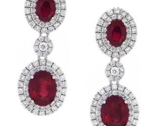 ruby diamond earrings