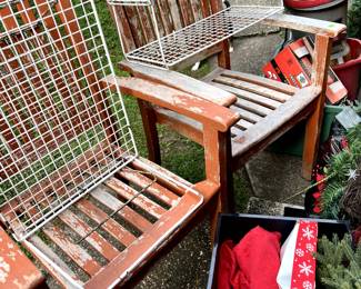 Pair Of Wooden, Vintage Chairs