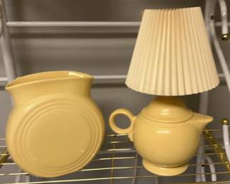 Rare Fiesta Ware lamp and favorite vase