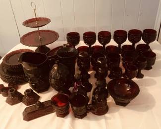 Avon ruby glass collection