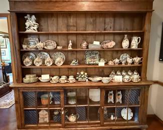 Country French style china hutch