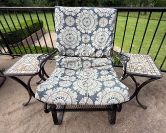 Bouncing chair and matching side tables