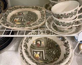 Assorted Johnson Bros Merry Christmas pieces