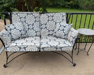 Wrought iron love seat