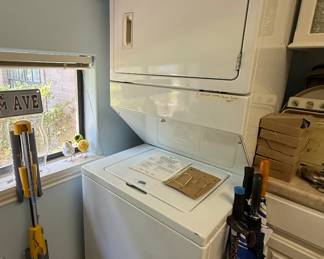 Stacked washer and dryer