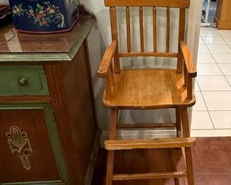 Antique child’s highchair