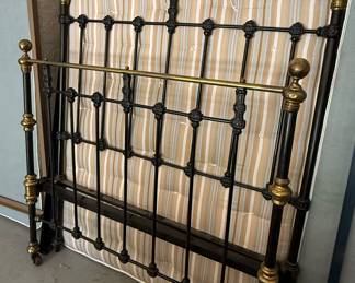Brass and wrought iron bed