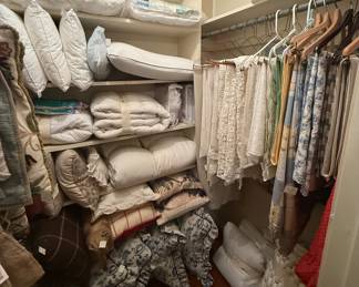 Loads of linens-table cloths and bedding