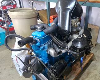 1 of 2 pictures - 235 HP 6 Cylinder Engine With Power Glide Transmission. This Engine and Transmission Is Complete And Ready To Run!