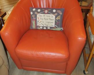 Beautiful barrel swivel chair