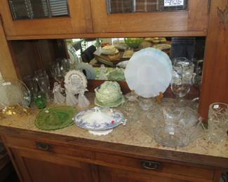 We have beautiful Depression Glass, crystal, as well as other fine China.